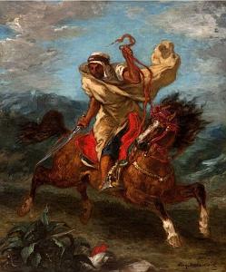 EUGENE DELACROIX-1856 CAVALIER AU GALOP